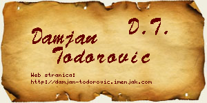 Damjan Todorović vizit kartica